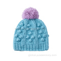 China Hand Knit Winter Warm Acrylic Pom Pom Beanie Factory